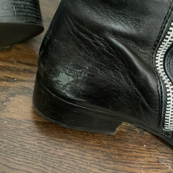 Michael kors MK black leather stretch zip up boot size 8 - Picture 4 of 7